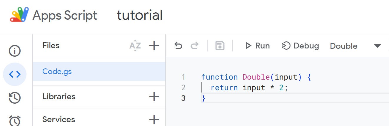 coding google sheets function with apps script