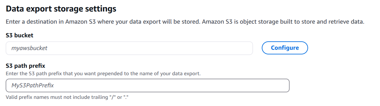 aws cur data export