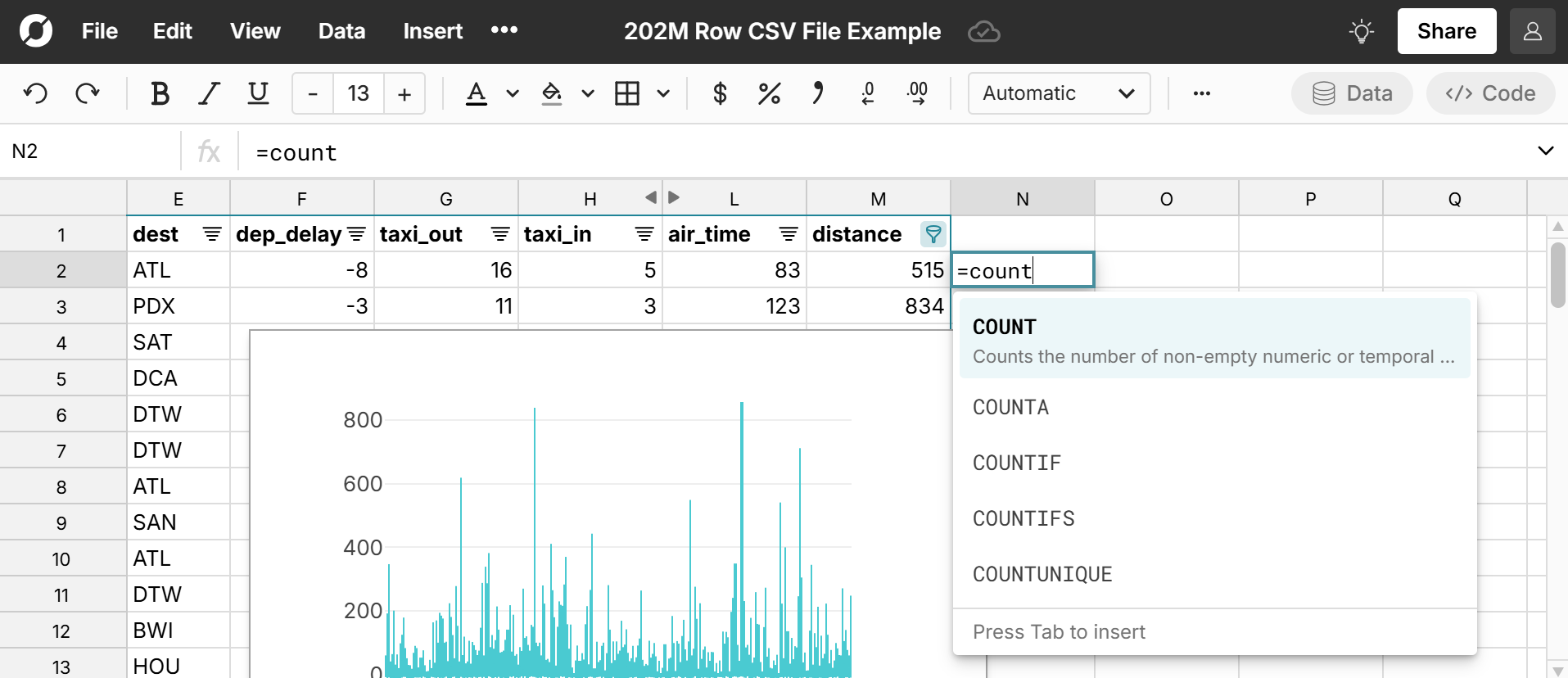 open big csv file online