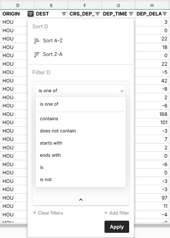 Filter string or int