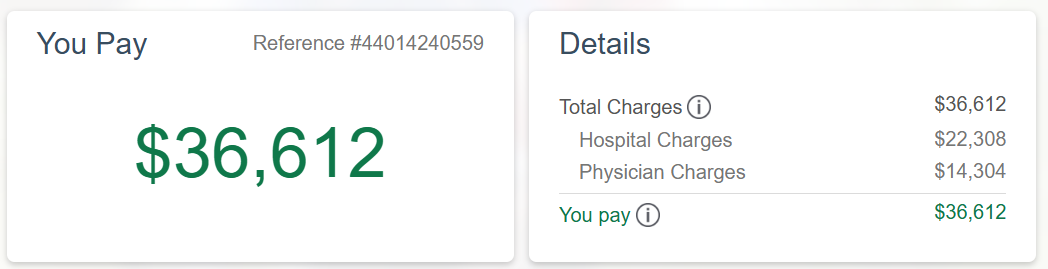 cost of childbirth at cleveland clinic