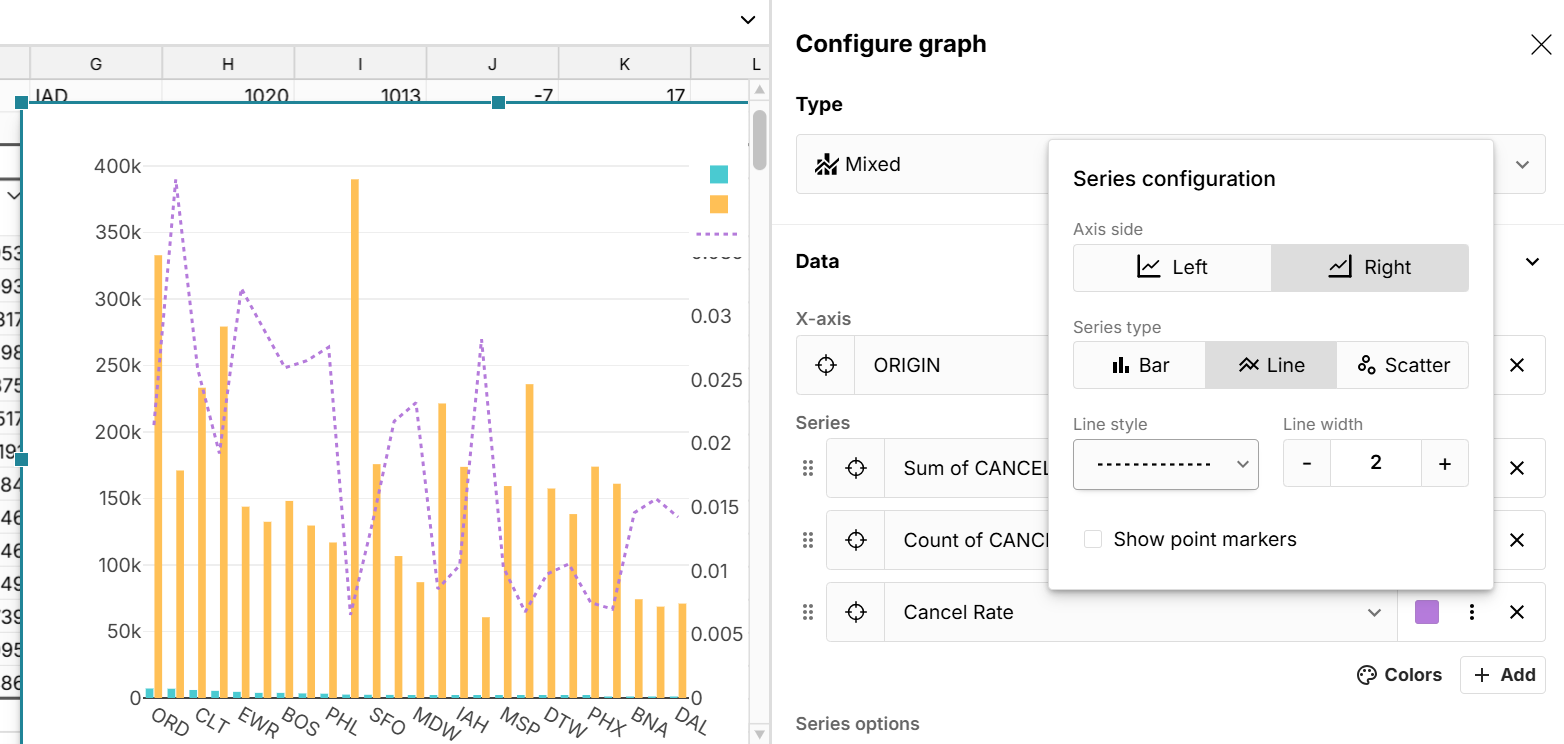 create chart from CSV file online