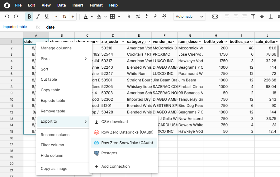 Data table save to database