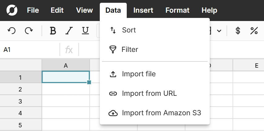 Import CSV file