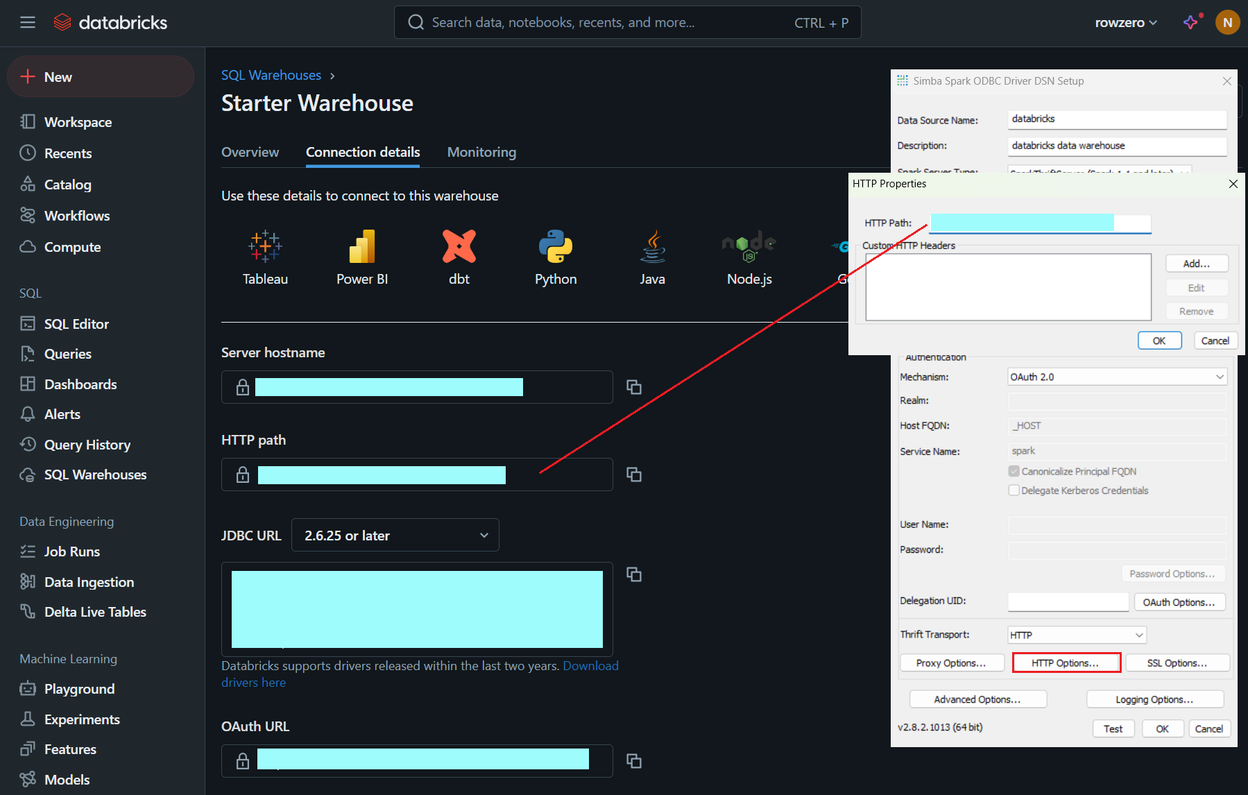 databricks http path