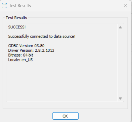 DSN setup test