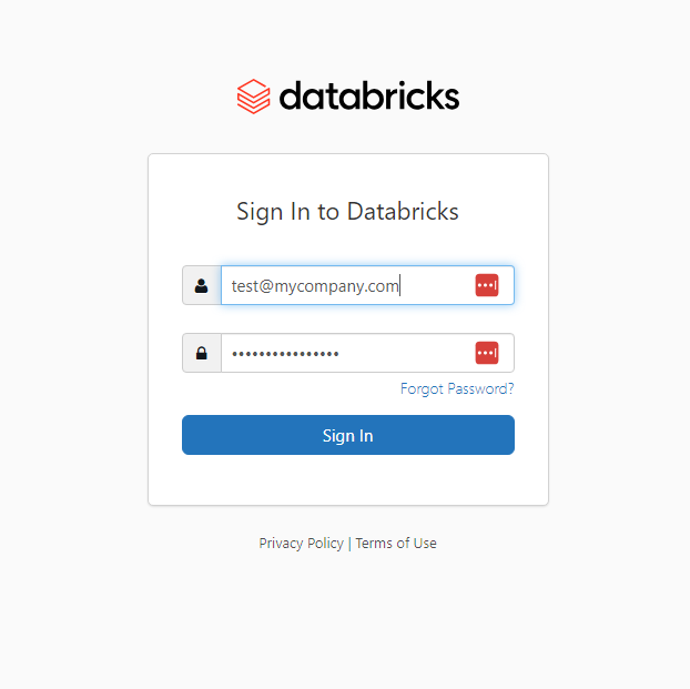 Databricks oauth sign-in