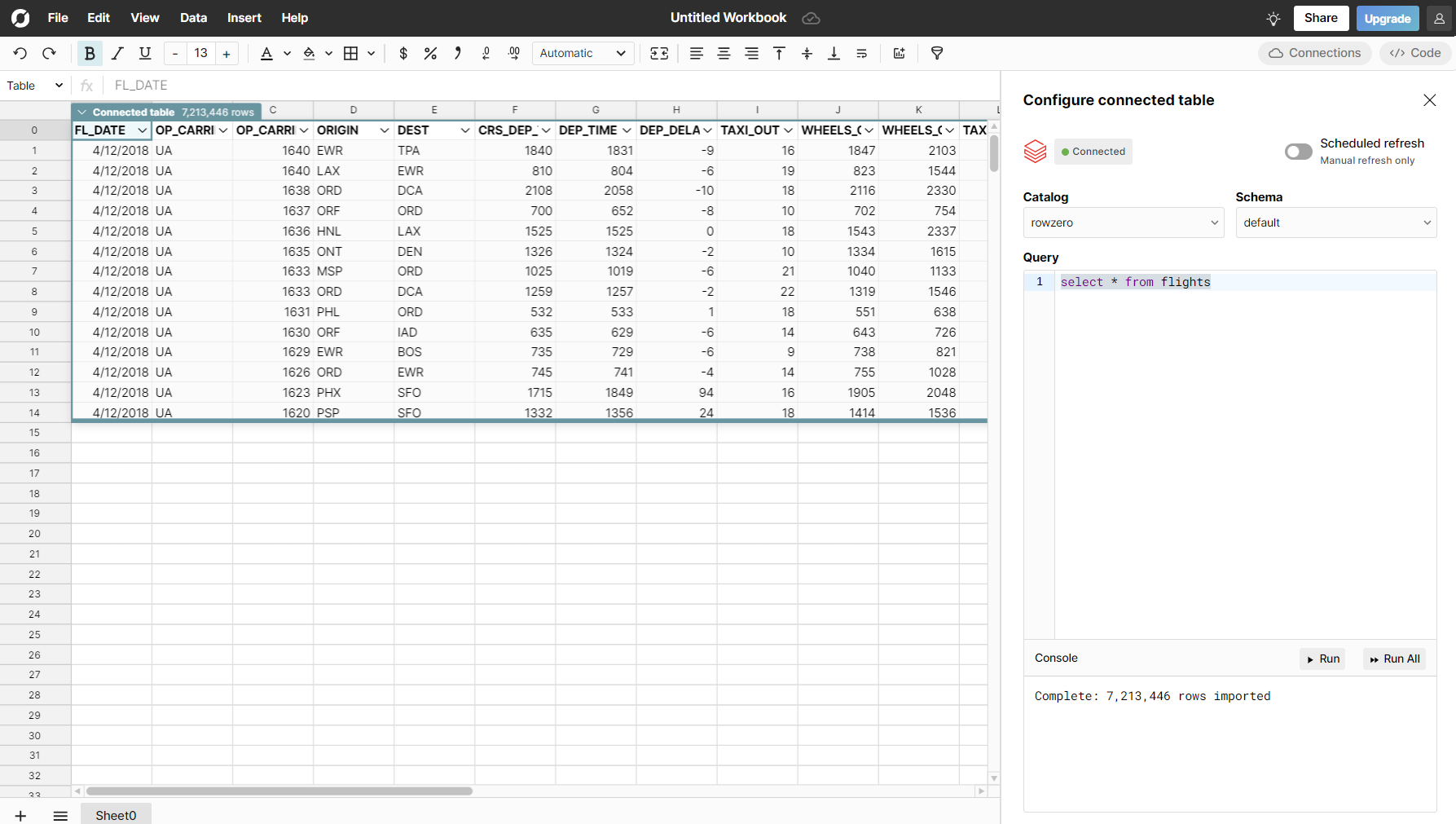 Databricks write query