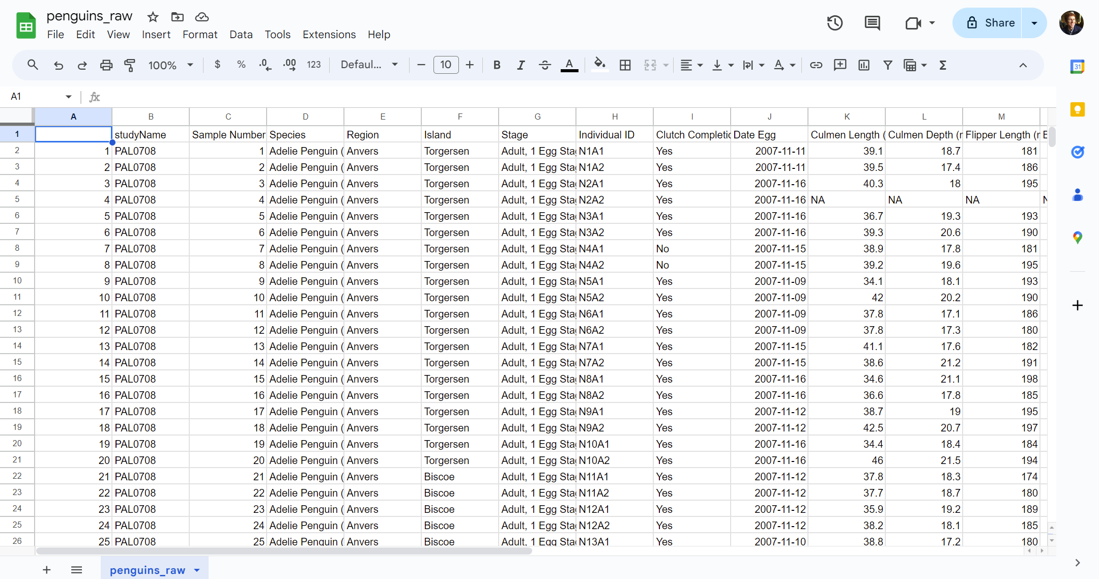 google sheets edit csv