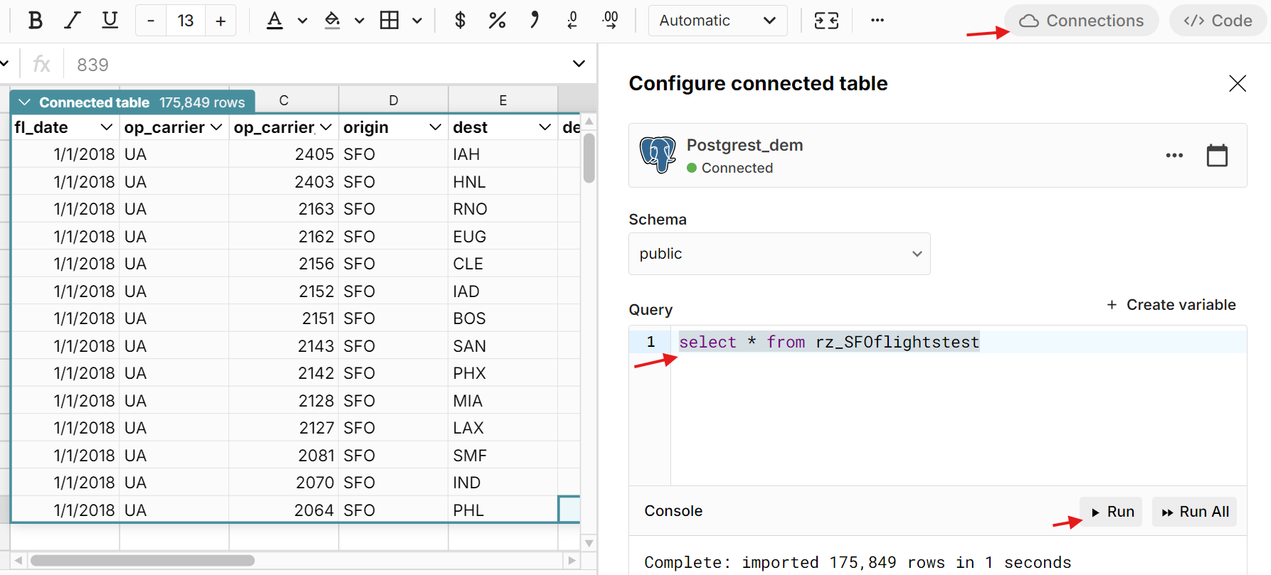 import data table to postgres