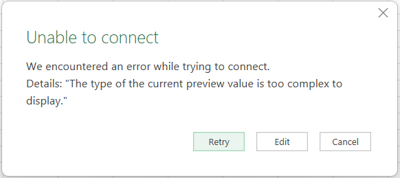 Excel json import error 2