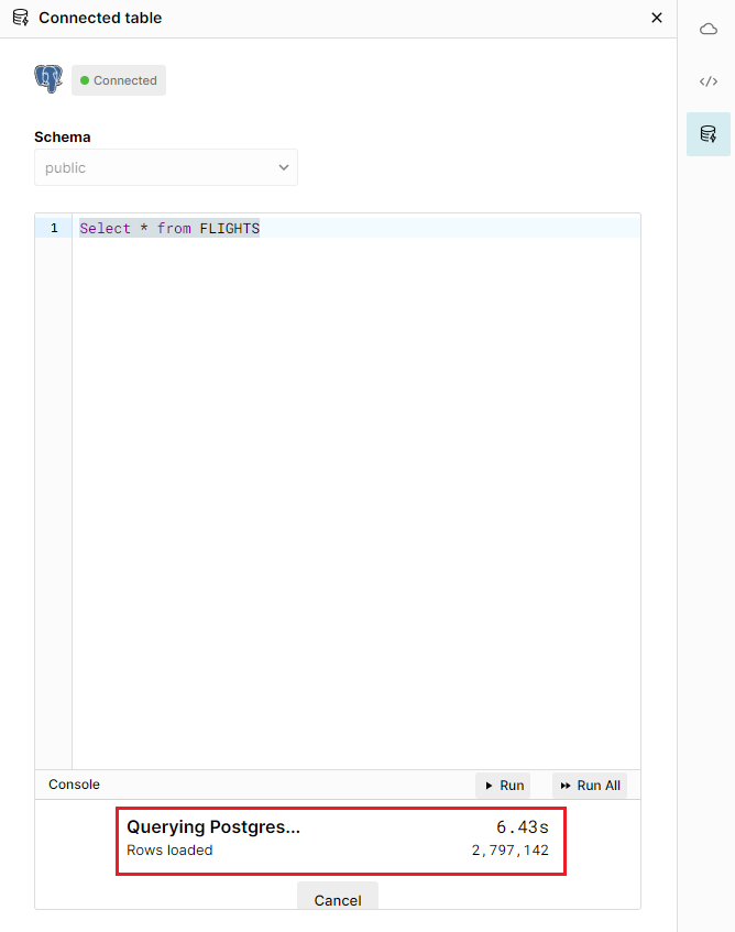 PostgeSQL data load