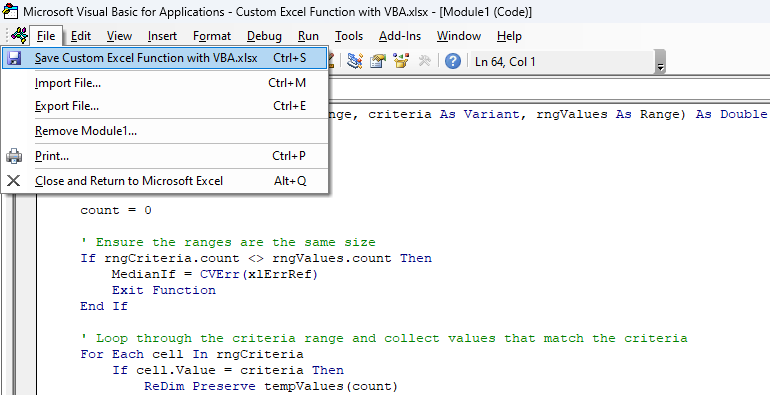 excel vba insert module