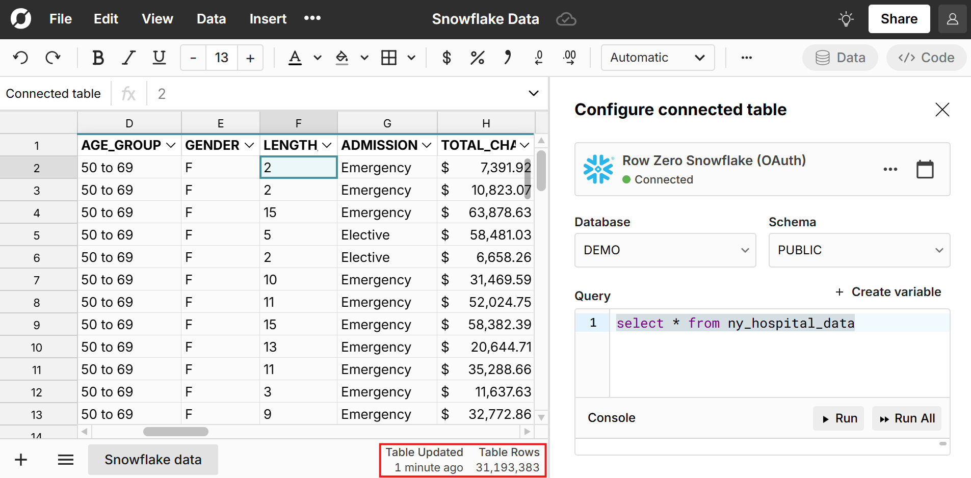 big data spreadsheet alternative