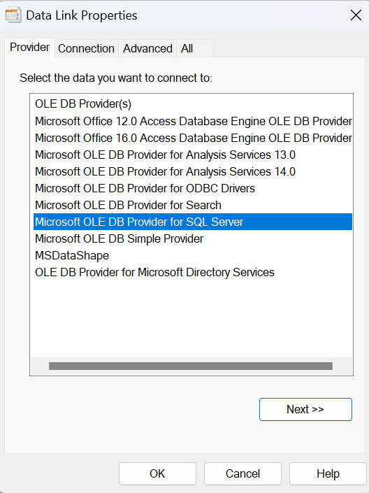 Power Piot Provider tab